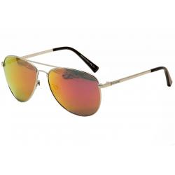 Von Zipper Farva Fashion Pilot VonZipper Sunglasses - Gloss Silver/Pink Chrome - Medium Fit