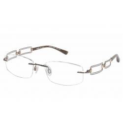 Charmant Line Art Women's Eyeglasses XL2019 XL/2019 Rimless Optical Frame - Brown   BR - Lens 50 Bridge 17 Temple 135