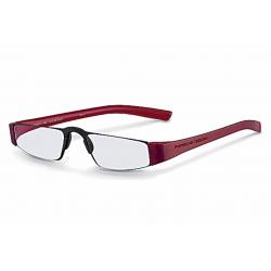 Porsche Design Men's Eyeglasses P'8801 P8801 Half Rim Reading Readers Glasses - Red   B - +2.00 Power