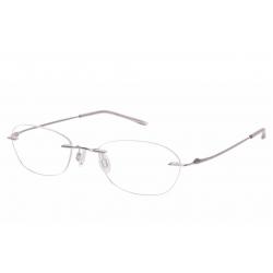 Charmant Eyeglasses TI8600 TI/8600 Titanium Rimless Chassis Optical Frame - Silver   SI - Lens 00 Bridge 19 Temple 140mm