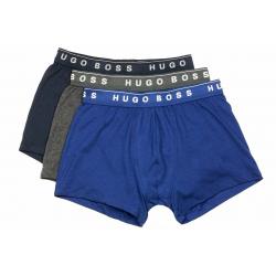 Hugo Boss Men's 3 Pair 100% Cotton Boxer Trunk Underwear - Dark Assorted - Small