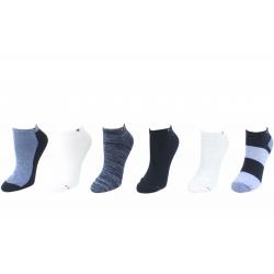 Tommy Hilfiger Women's 6 Pairs Logo Sole Ankle Socks Sz: 6 9.5 (One Size) - Blue - 6 9.5 (One Size)