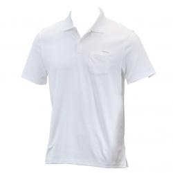 Calvin Klein Men's Short Sleeve Liquid Cotton Polo Shirt - White - Small