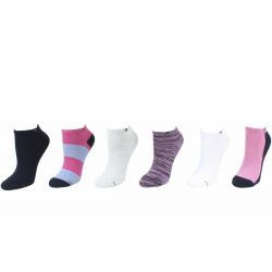 Tommy Hilfiger Women's 6 Pairs Logo Sole Ankle Socks Sz: 6 9.5 (One Size) - Pink - 6 9.5 (One Size)