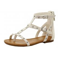 Jessica Simpson Girl's Lenni Fashion Studded Gladiator Sandals Shoes - White - 13 M US Little Kid