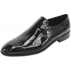 Hugo Boss Men's Dressapp Patent Leather Tuxedo Loafers Shoes - Black - 9 D(M) US