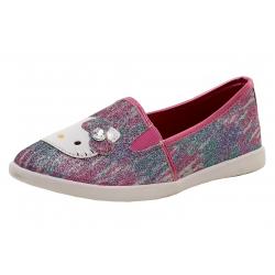 Hello Kitty Girl's HK Krissy Fashion Slip On Sneakers Shoes - Purple - 2 M US Little Kid