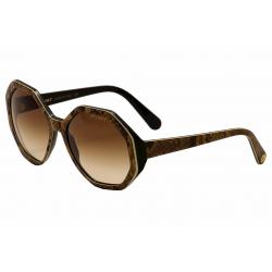 Velvet Eyewear Women's Jami V009 V/009 Fashion Sunglasses - Boa Black/Gold/Brown Fade - Lens 58 Bridge 18 Temple 135mm