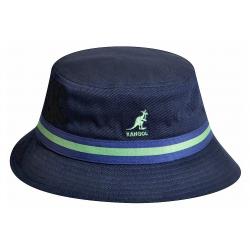 Kangol Men's Stripe Lahinch Cap Cotton Bucket Hat - Navy - Large