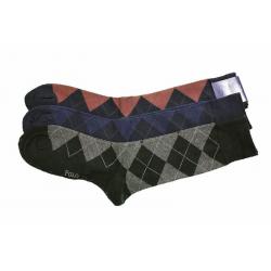 Polo Ralph Lauren Men's 3 Pair Argyle Dress Socks - Navy Assorted - 10 13 Fits 6 12.5