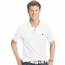 Izod Men's The Advantage Short Sleeve Polo Shirt - White - Large