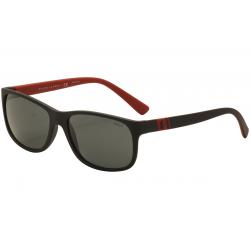 Polo Ralph Lauren Men's PH4109 PH/4109 Sport Sunglasses - Matte Black/Red/Grey   5247/87 - Lens 59 Bridge 17 Temple 145mm