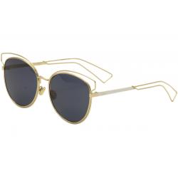 Christian Dior Women's Sideral2/s Sideral 2/s Fashion Sunglasses - Gold/White/Blue   J9H/KU - Lens 56 Bridge 17 Temple 145mm