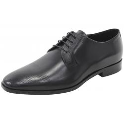 Hugo Boss Men's Square Lace Up Leather Oxfords Shoes - Black - 11 D(M) US
