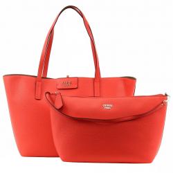 Guess Women's Bobbi Inside Out Reversible Tote Handbag Set - Red - 17 x 10.75 x 5.5 In
