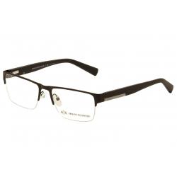 Armani Exchange Men's Eyeglasses AX1018 AX/1018 Half Rim Optical Frame - Black - Lens 54 Bridge 17 Temple 140mm