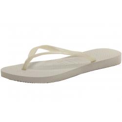 Havaianas Women's Slim Fashion Flip Flops Sandals Shoes - White - 11 B(M) US/12 B(M) US