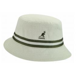 Kangol Men's Stripe Lahinch Cap Cotton Bucket Hat - Beige - Medium