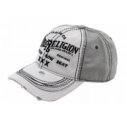 True Religion Men's Printed Adjustable Cotton Baseball Hat - White - Adjustable
