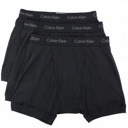 Calvin Klein Men's 3 Pc Classic Fit Cotton Boxers Briefs Underwear - Black - Medium