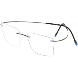 Silhouette Eyeglasses Titan Minimal Art Pulse Chassis 5490 Rimless Optical Frame - Blue Curacao/Grey   6059 - Bridge 19 Temple 150mm