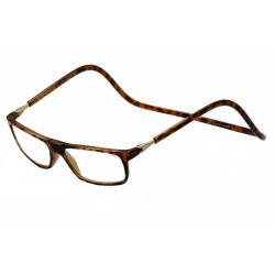 Clic Reader Eyeglasses Executive Full Rim Magnetic Reading Glasses - Dark Tortoise - Adjustable
