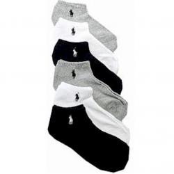 Polo Ralph Lauren Women's 6 Pack Classic Sport Socks Sz: 9 11 Fits 4 10 - Grey - 9 11 Fits Shoe 4 10