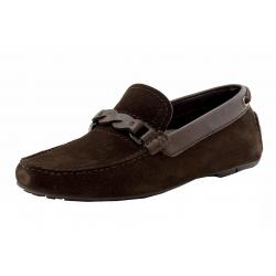 Hugo Boss Men's Relam Fashion Suede Moccasin Loafers Shoes - Brown - 9