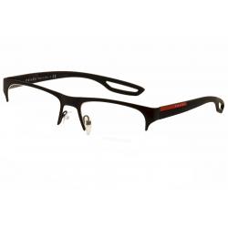 Prada Linea Rossa Men's Eyeglasses VPS55F VPS/55F Half Rim Optical Frame - Black - Lens 56 Bridge 18 Temple 140mm