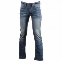 Buffalo By David Bitton Men's Evan X Super Stretch Slim Button Fly Jeans - Blue; Heavy Sanded And Rifted - 33x32