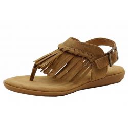 BareTraps Girl's Rosebud Fashion Fringe Sandals Shoes - Brown - 13.5 M US Little Kid