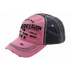 True Religion Men's Printed Adjustable Cotton Baseball Hat - Pink - Adjustable