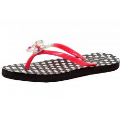 Lindsay Phillips Girl's Madeline SwitchFlops Fashion Flip Flops Sandals Shoes - Black - 4 M US Big Kid