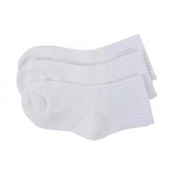 Stride Rite Infant/Toddler/Little/Big Kid 3 Pairs Ribbed Crew Socks - White - 6 7.5 Fits Shoe 7 10 Toddler