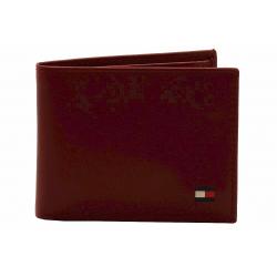 Tommy Hilfiger Men's Passcase Billfold Genuine Leather Bi Fold Wallet - Red - 4.25 x 3.5 in