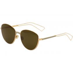 Christian Dior Women's Ultradior/S Fashion Pilot Sunglasses - Gold/Matte Grey/Dark Grey   RCX/EC - Lens 56 Bridge 19 Temple 145mm
