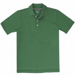 French Toast Boy's Short Sleeve Pique Polo Uniform Shirt - Green - X Large