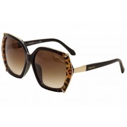 Roberto Cavalli Women's Turais 993SD 993S/D Fashion Sunglasses - Black/Gold/Leopard/Brown Gradient   05F - Lens 59 Bridge 15 Temple 140mm