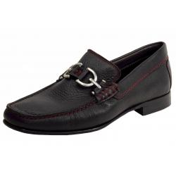 Donald J Pliner Men's Dacio Slip On Loafers Shoes - Black Buckskin - 10.5 D(M) US