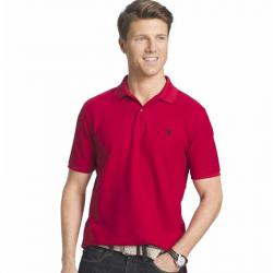 Izod Men's The Advantage Short Sleeve Polo Shirt - Red - XX Large