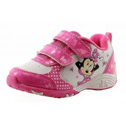 Disney Minnie Mouse Toddler Girl's White/Fuchsia Light Up Sneakers Shoes - White - 12   Little Kid