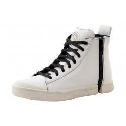 Diesel Men's S Nentish Zip Around High Top Sneakers Shoes - White - 12
