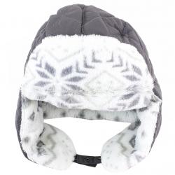 Woolrich Reversible Quilted/Fleece Winter Aviator Hat - Grey - Small/Medium
