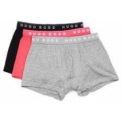 Hugo Boss Men's 3 Pair 100% Cotton Boxer Trunk Underwear - Red Assorted - Small