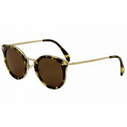 Celine Women's CL 41373S CL/41373/S Fashion Sunglasses - Havana/Green/Gold/Silver Accent/Brown   J1L/A6 - Lens 48 Bridge 26 Temple 140mm