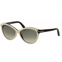 Tom Ford Women's Telma TF325 TF/325 Cat Eye Fashion Sunglasses - White - Lens 60 Bridge 14 Temple 135