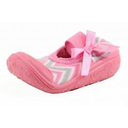 Skidders Infant Toddler Girl's Zig Zag Mary Janes SkidProof Shoes - Pink - 8; Fits 24 Months