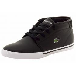 Lacoste Men's Ampthill Fashion Chukka Sneaker Shoes - Black Pebbled Leather - 10.5 D(M) US