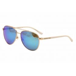 Michael Kors Women's Hvar MK5007 MK/5007 Pilot Sunglasses - Rose Gold White/Blue Mirror   1045/25 - Lens 59 Bridge 14 Temple 135mm