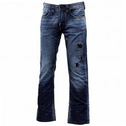 Buffalo By David Bitton Men's Evan Slim Fit Jeans - Rip & Repair Deep Indigo - 30W x 30L